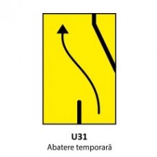 Abatere temporara U31, Indicator rutier | Semn de circulatie