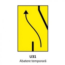 Abatere temporara U31, Indicator rutier | Semn de circulatie