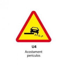 Acostament periculos (U4), Indicator rutier | Semn de circulatie