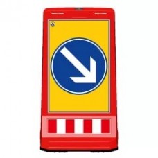 Baliza Ocolire Dreapta, 7.50kg, folie reflectorizanta fata 60x40cm