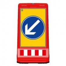 Baliza Ocolire Stanga, 7.50kg, folie reflectorizanta fata 60x40cm