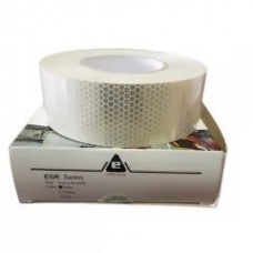 Banda adeziva reflectorizanta tip fagure, alb, 5cm x 30m