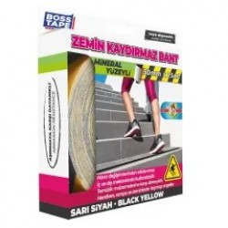 Banda Antialunecare Autoadeziva, Galben-Negru, rola 5cm x 25m