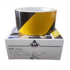 Banda reflectorizanta adeziva, galben/negru, 5cm x 10m