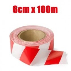 Banda Semnalizare 100 metri, Alb-Rosu