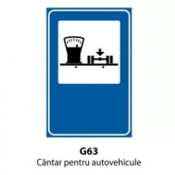 Cantar pentru autovehicule, Indicator rutier | Semn de circulatie