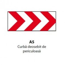 Curba deosebit de periculoasa, Indicator rutier | Semn de circulatie