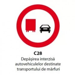 Depasirea interzisa autovehiculelor destinate transportului de marfuri, Indicator rutier | Semn de circulatie