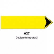 Deviere temporara U27, Indicator rutier | Semn de circulatie