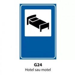 Hotel sau motel, Indicator rutier | Semn de circulatie