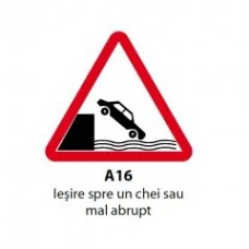 Iesire spre un chei sau mal abrupt, Indicator rutier | Semn de circulatie