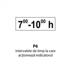 Intervalele de timp la care actioneaza indicatorul, Indicator rutier | Semn de circulatie