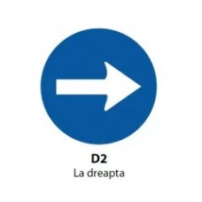 La dreapta, Indicator rutier (D2) | Semn de circulatie