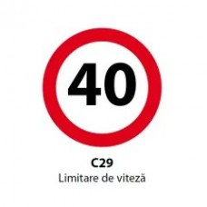 Limitare de viteza 40km, Indicator rutier | Semn de circulatie