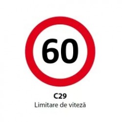 Limitare de viteza 60km, Indicator rutier | Semn de circulatie