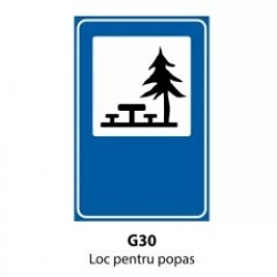 Loc pentru popas, Indicator rutier | Semn de circulatie