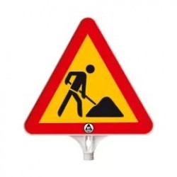 Lucrari, indicator rutier din plastic PPC, reflectorizant, 39cm (H)