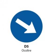 Ocolire dreapta, Indicator rutier (D5) | Semn de circulatie