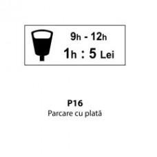 Parcare cu plata P16, Indicator rutier | Semn de circulatie