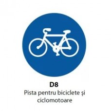 Pista pentru biciclete si ciclomotoare, Indicator rutier | Semn de circulatie