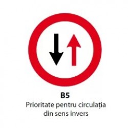 Prioritate pentru circulatia din sens invers, Indicator rutier | Semn de circulatie