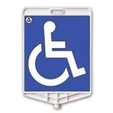 Semn din plastic dreptunghiular, parcare pentru persoane cu handicap, reflectorizant, PPC, 41 x 35cm
