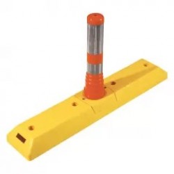 Separator de sensuri cu stalp flexibil portocaliu, inaltime 45cm