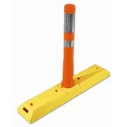 Separator de sensuri cu stalp flexibil portocaliu, inaltime 75cm