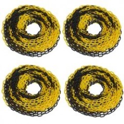 SET 4 buc. Lanturi plastic Galben Negru, 8mm, lungime 25m