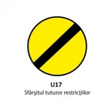 Sfarsitul tuturor restrictiilor U17, Indicator rutier | Semn de circulatie