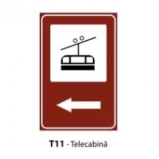 Telecabina, Indicator rutier | Semn de circulatie