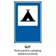 Teren pentru camping (tabara turistica), Indicator rutier | Semn de circulatie