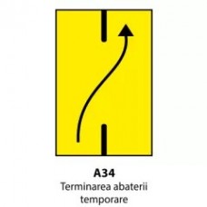 Terminarea abaterii temporare, Indicator rutier | Semn de circulatie
