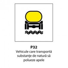 Vehicule care transporta substante de natura sa polueze apele, Indicator rutier | Semn de circulatie