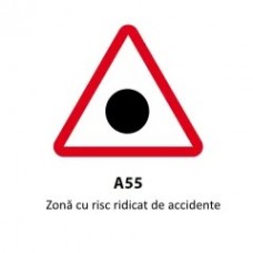 Zona cu risc ridicat de accidente, Punct Negru, Indicator rutier | Semn de circulatie
